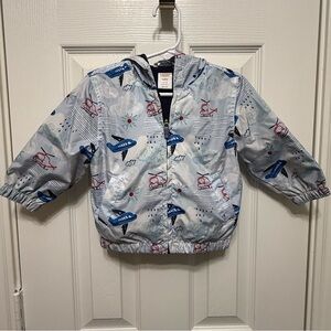 Gymboree Airplane Print Baby Jacket - Blue and Red